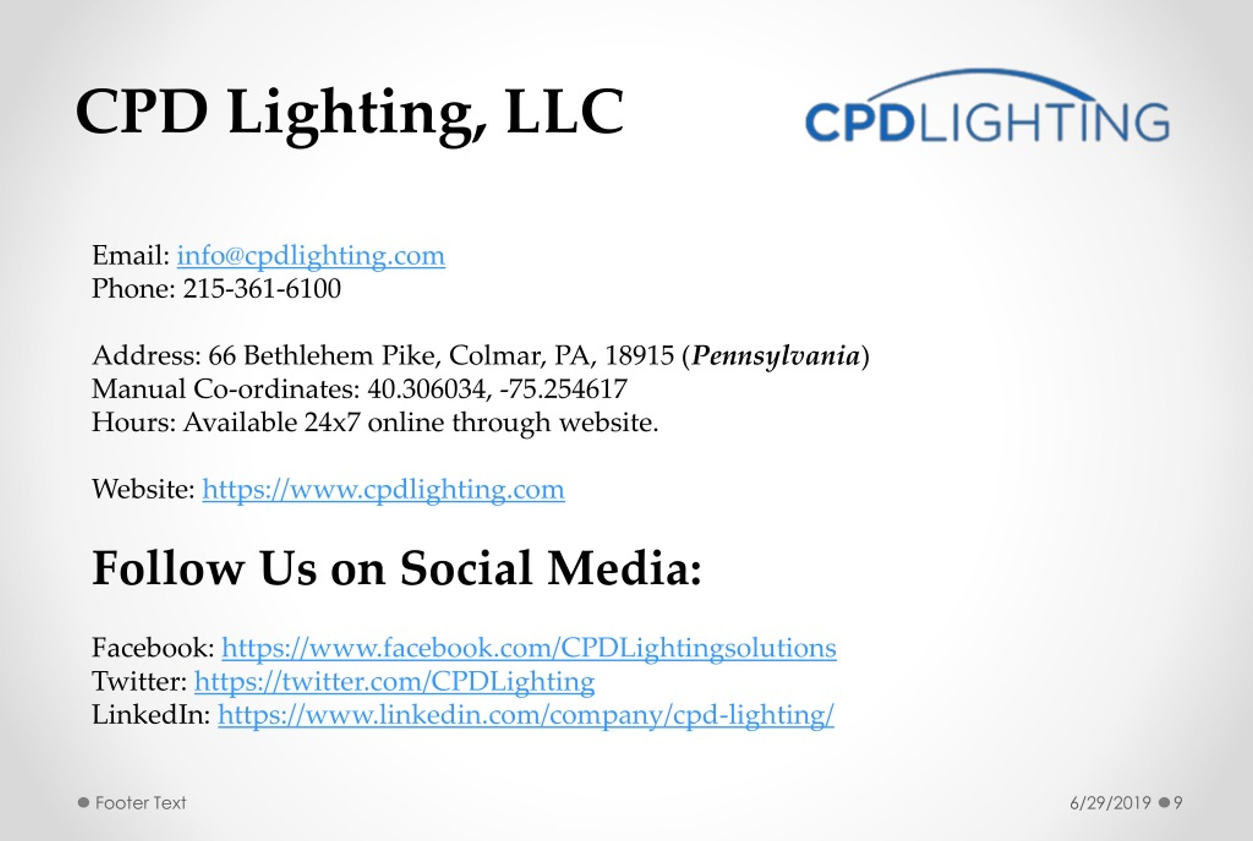 CPD Lighting, LLC